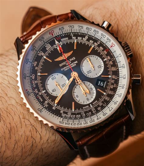 breitling navitimer 01 on wrist|breitling navitimer 01 used.